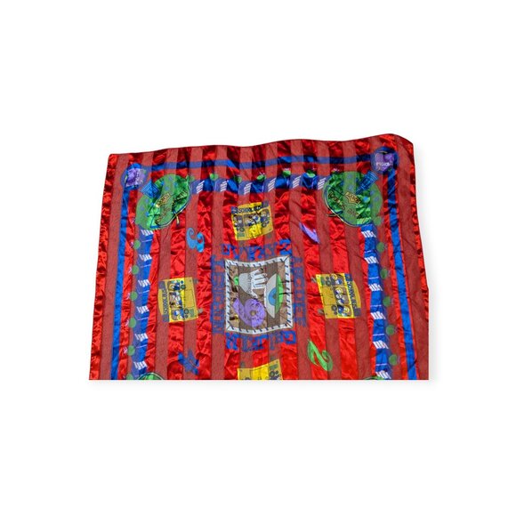 Apexx Collection Corp Square Multicolor School/Teacher Scarf 40" x 40" - Picture 4 of 9